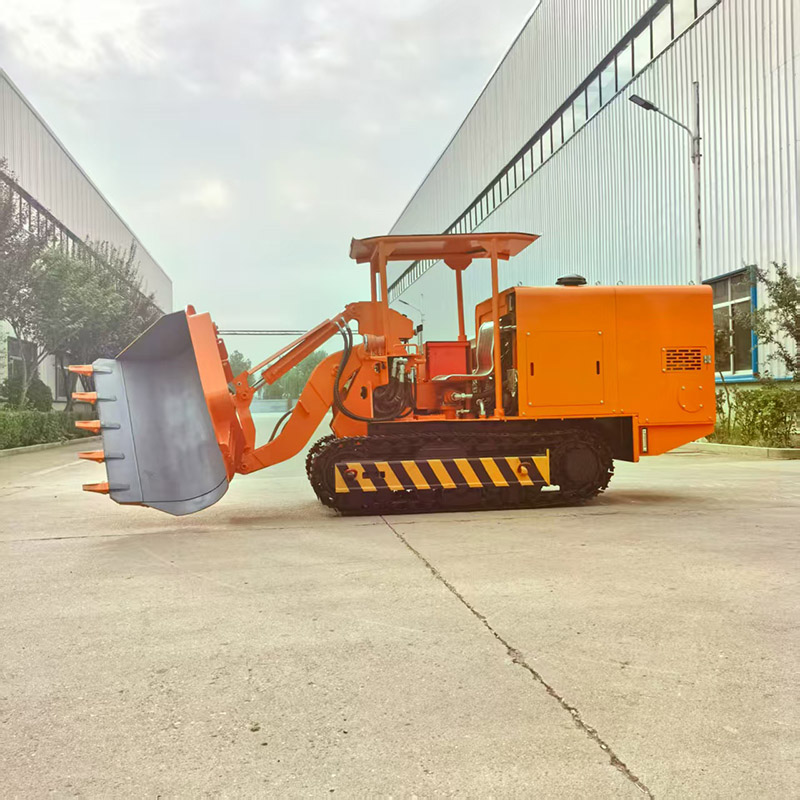 รถตักหินขนถ่ายด้านข้างอุโมงค์