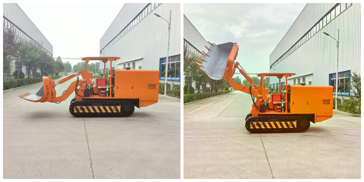 Cargador de rocas de descarga lateral grande