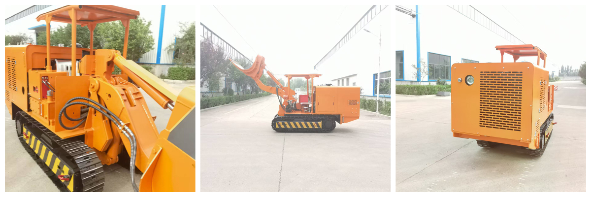 Cargador de rocas de descarga lateral grande